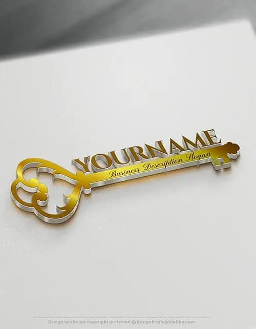 Make Your Own Vintage Key Logo Free with Logo design Maker