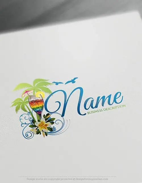 Logo For Travel with Cocktail Logo Templates