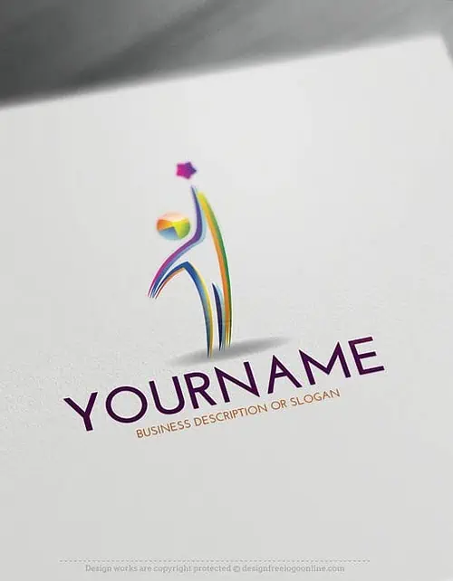 Create Man star Logo Templates Free with our Logo Maker