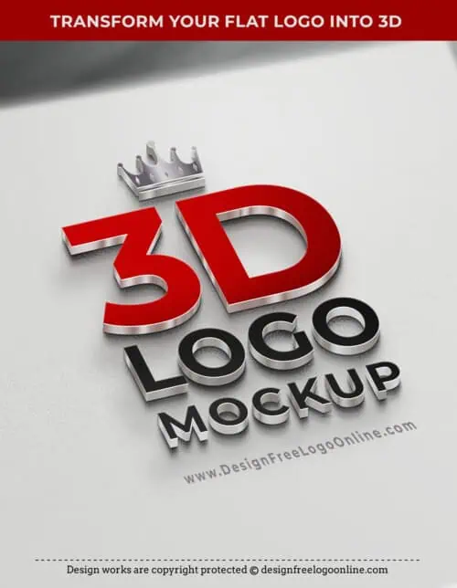 3D logo mockup presentation