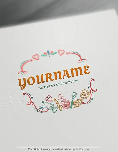 Online Bakery logo making
