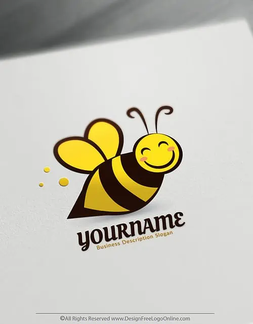 Create Your Own Online Honey Bee Logo Design Ideas.