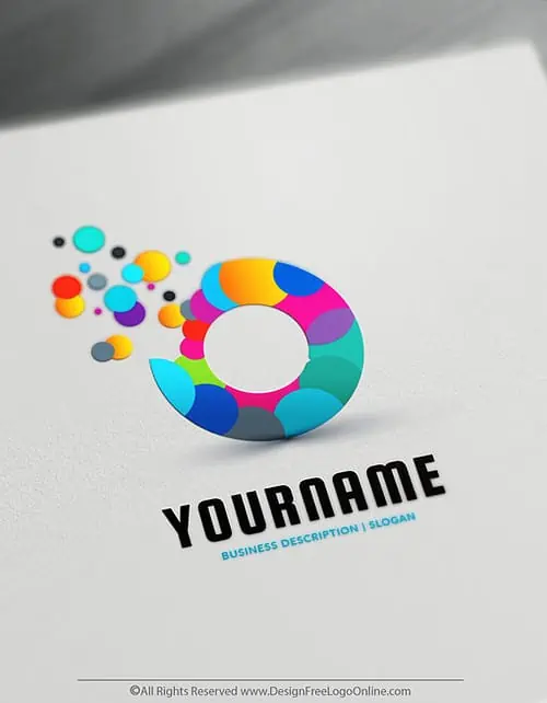 Online Art Logo Maker - colorful Art Bubbles Online Logo Template