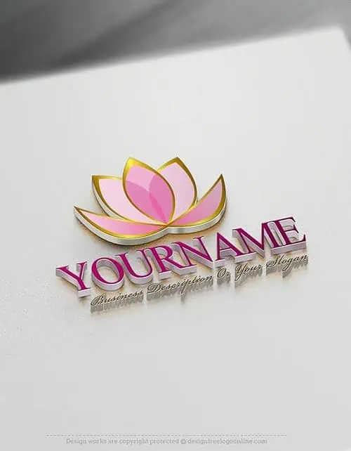Create a Logo Free - Lotus Flower Logo Templates