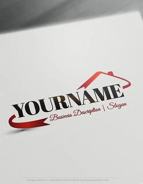 Design Free Logo: Real Estate House Template logo