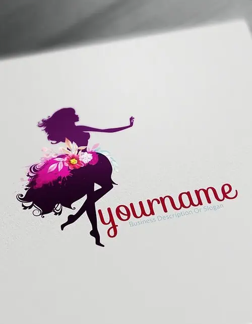 Woman Flower Logo template
