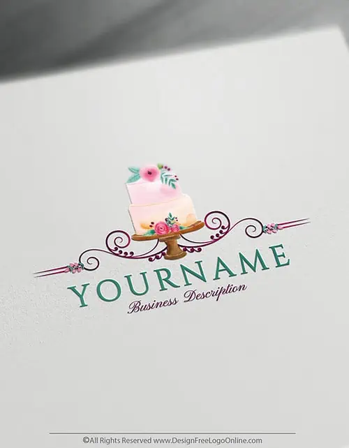 Free Bakery Logo Maker - Vintage Cake Logo Template Design