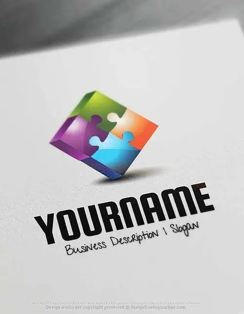 free logo maker Puzzle Logo Templates
