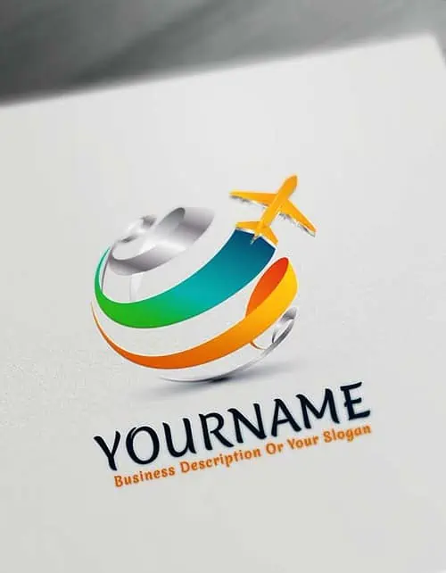 Free Travel Logo Generator - Online Plane Flying Logo