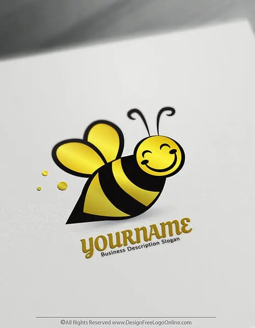 Create Your Own Online Honey Bee Logo Design Ideas.