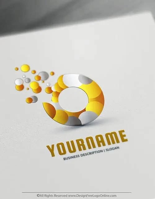 Logo Design made simple with the Art Logo Maker. Gold Bubbles Logo Template