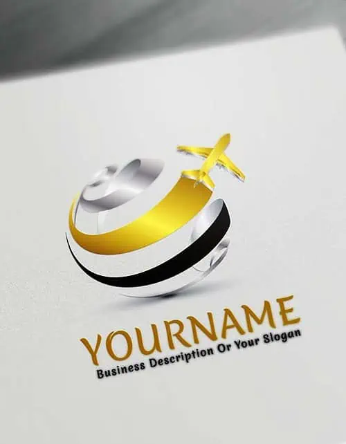 Free Travel Logo Generator - Online Plane Flying Logo