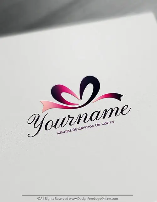 Create Free Logotype Using Premium Ribbon Gift Logo Templates
