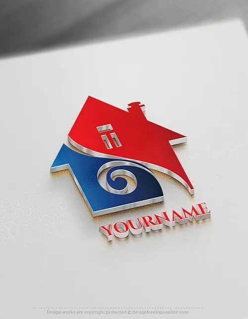 Design a Real Estate logo using House logo Template