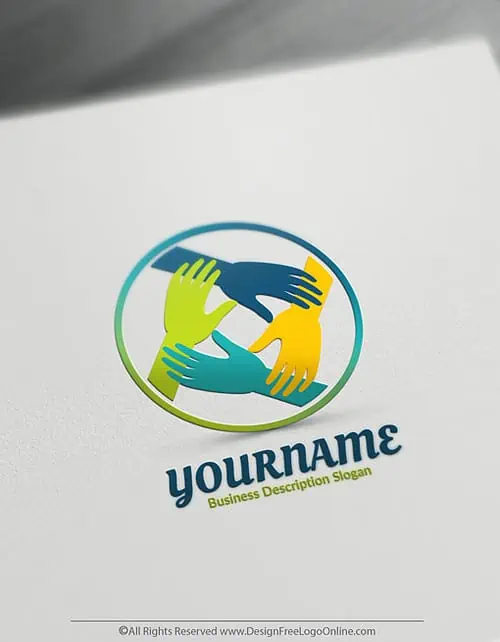 Make your own Hands logotype free! Download your new Logo Today