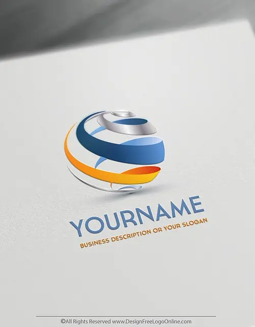 Online 3D Spiral Globe Logo Maker