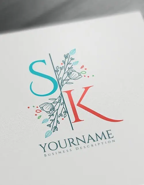 Floral Letter logos - Monogram Maker Design - Create Cool Logo Ideas